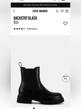Steve Madden Backstrt Chelsea Ankle Boots in Black size 38